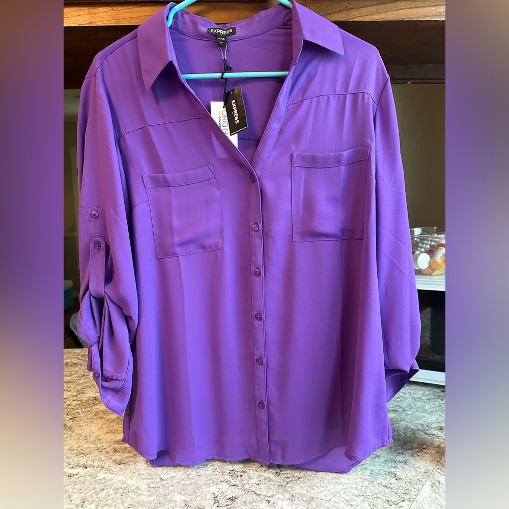 EXPRESS WOMENS ORIGINAL FIT BUTTON DOWN